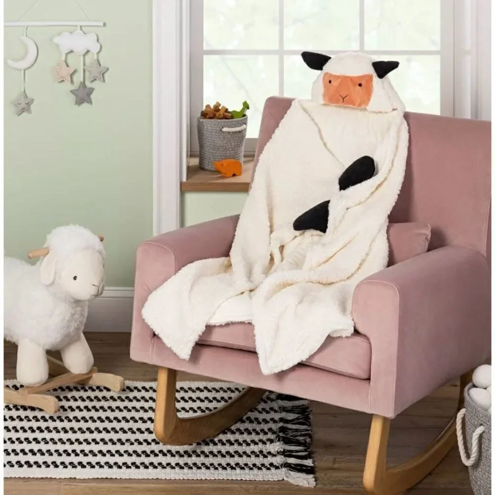 Pillowfort™ Sheep Hooded Faux Fur Blanket 40